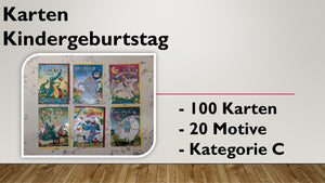 Karten (C); Kindergeburtstag (100 Stück)