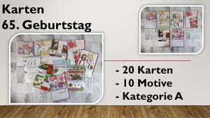 Karten (A); 65. Geburtstag (20 Stück)