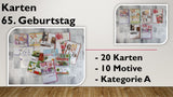 Karten (A); 65. Geburtstag (20 Stück)