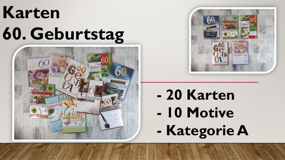 Karten (A); 60. Geburtstag (20 Stück)