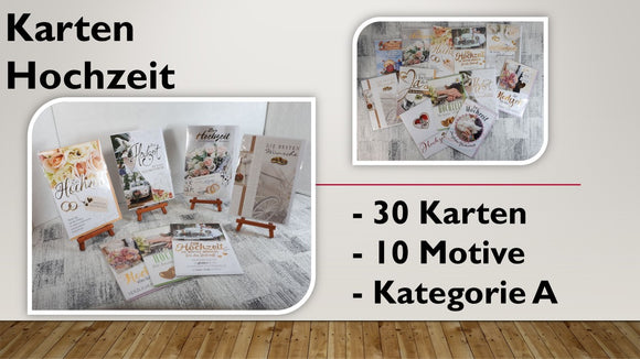 Karten (A); Hochzeit (30 Stück)