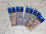 Sticker Buchstaben und Zahlen (12 Stück)