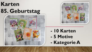 Karten (A); 85. Geburtstag (10 Stück)