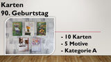 Karten (A); 90. Geburtstag (10 Stück)