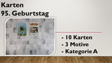Karten (A); 95. Geburtstag (10 Stück)