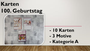 Karten (A); 100. Geburtstag (10 Stück)