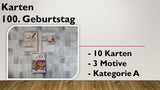 Karten (A); 100. Geburtstag (10 Stück)