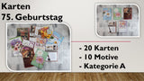Karten (A); 75. Geburtstag (20 Stück)