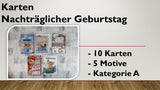 Karten (A); Nachträglicher Geburtstag (10 Stück)