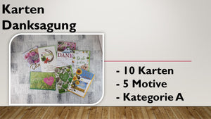 Karten (A); Danksagung (10 Stück)