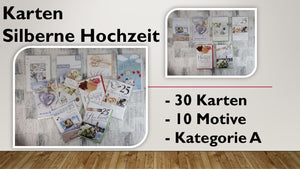 Karten (A); Silberne Hochzeit (30 Stück)