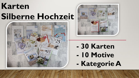 Karten (A); Silberne Hochzeit (30 Stück)