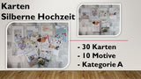 Karten (A); Silberne Hochzeit (30 Stück)