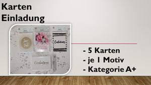Karten (A+); Einladung (5 Stück)