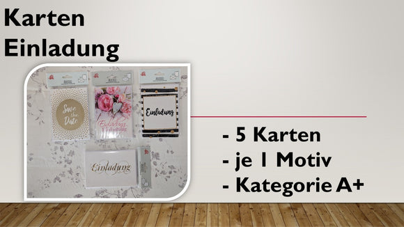 Karten (A+); Einladung (5 Stück)