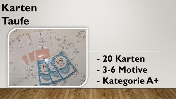 Karten (A+); Taufe (20 Stück)