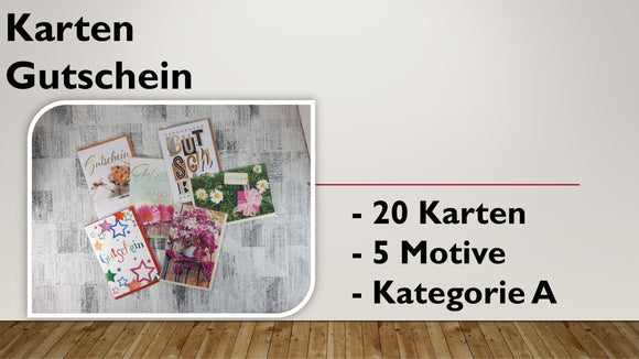 Karten (A); Gutschein (20 Stück)