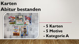 Karten (A); Abitur bestanden (5 Stück)