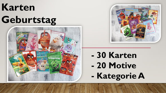 Karten (A); Geburtstag (30 Stück)