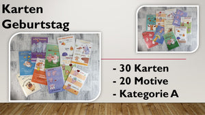 Karten (A); Geburtstag (30 Stück)