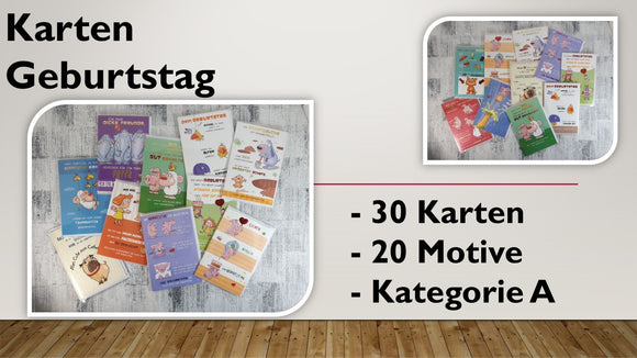 Karten (A); Geburtstag (30 Stück)
