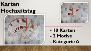 Karten (A); Hochzeitstag (10 Stück)