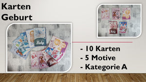 Karten (A); Geburt (10 Stück)