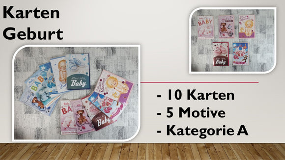 Karten (A); Geburt (10 Stück)