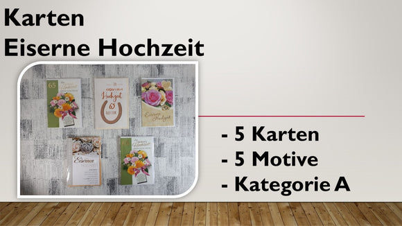 Karten (A); Eiserne Hochzeit (5 Stück)