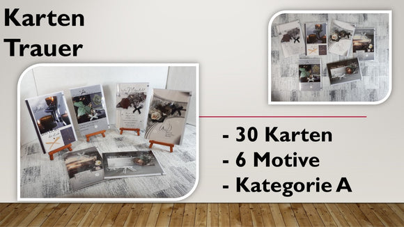 Karten (A); Trauer (30 Stück)