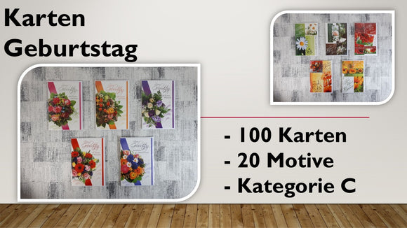 Karten (C); Geburtstag (100 Stück)
