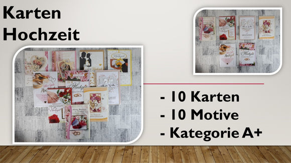 Karten (A+); Hochzeit (10 Stück)