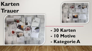 Karten (A); Trauer (30 Stück)