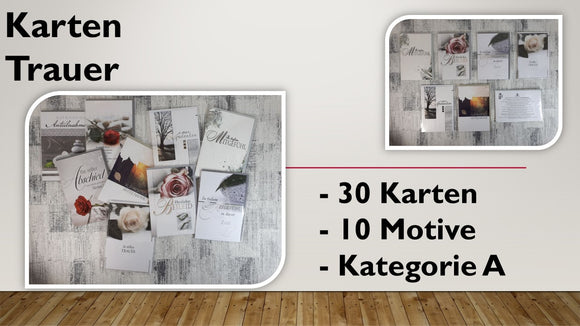 Karten (A); Trauer (30 Stück)