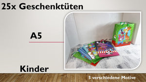 Geschenktüten A5; Kinder (25 Stück)
