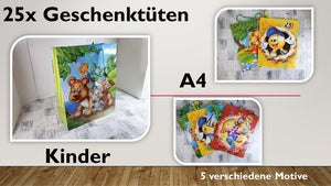 Geschenktüten A4; Kinder (25 Stück)