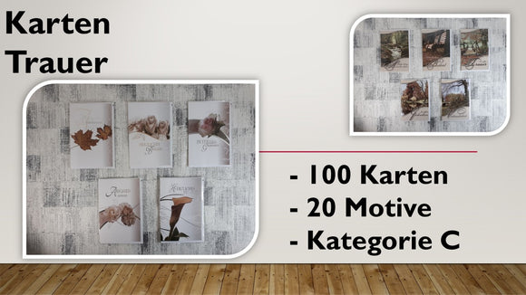 Karten (C); Trauer (100 Stück)