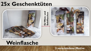 Geschenktüten Flasche; Weinflasche 1 (25 Stück)