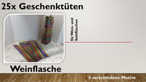 Geschenktüten Flasche; Modern (25 Stück)