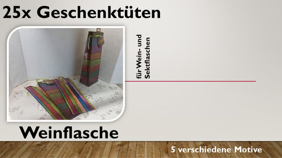 Geschenktüten Flasche; Modern (25 Stück)