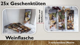 Geschenktüten Flasche; Weinflasche 1 (25 Stück)
