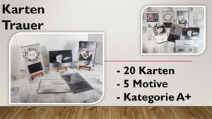 Karten (A+); Trauer (20 Stück)