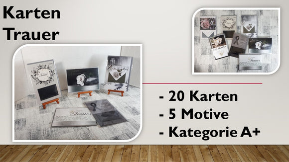 Karten (A+); Trauer (20 Stück)