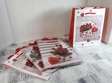 Geschenktüten A5; Blumen + Herzen (25 Stück)