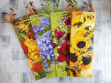 Geschenktüten Flasche; Blumen (25 Stück)