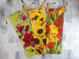 Geschenktüten Flasche; Blumen (25 Stück)
